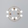 Suspended lamp with glass lactations BROOK, 5W, G9, 89x84x120 cm