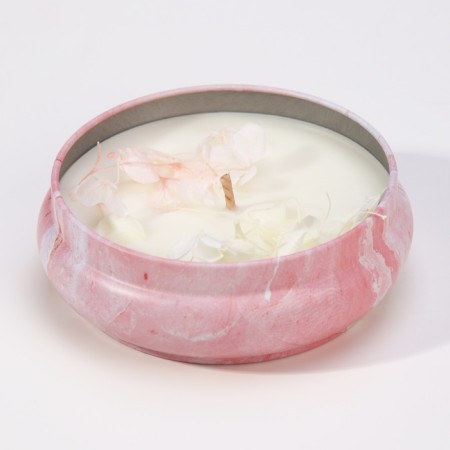 Aromatic candle made of soy wax with dried color "fresh nectarin", 3x8.5 cm, 110 g-5