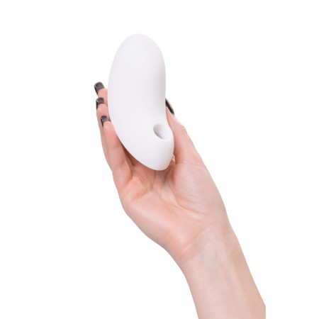 Vacuum-wave contactless stimulator of the Satiffyer Vulva Lover 2 clitoris, silicone, white color-9
