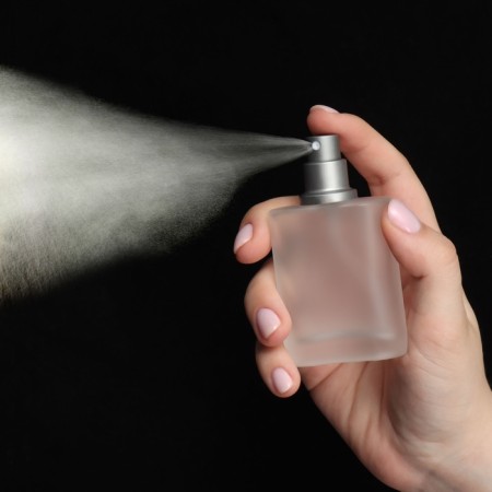 Glass bottle for perfume, with a spray, 30 ml, silver color-15