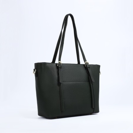 Zipper bag with zipper, green color-2