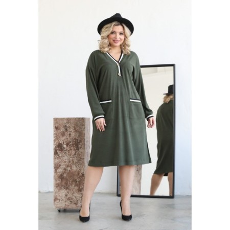 Women's dress, size 56, khaki color