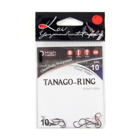 The hook KOI Tanago-Ring, size 10 int6 AS, color BN 10 pcs.-3