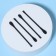 Cotton sticks, bilateral, with luminous, 100 pcs, in a plastic organizer, black color