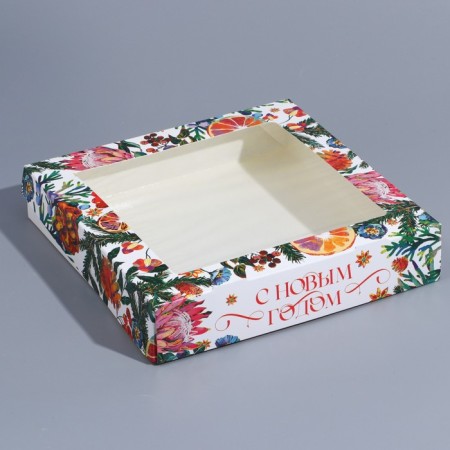 Folding box "New Year's botanist", 20 x 20 x 4 cm, New Year-1