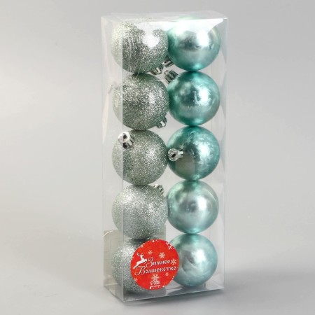 Set of balls plastic D-5 cm, 10 pcs "Fog Bright"-1