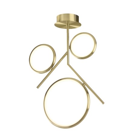 Ceiling chandelier Mantra Olimpia, LED, 2700LM, 3000K, 530x170x650 mm, color matte gold