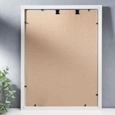 Photo frame 30x40 281g white with gold (plastic screen)-7