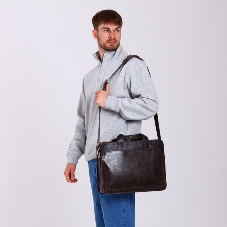 Male bag, igermann, brown color-6