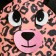 Bath cap with children's applique "Pink leopard"