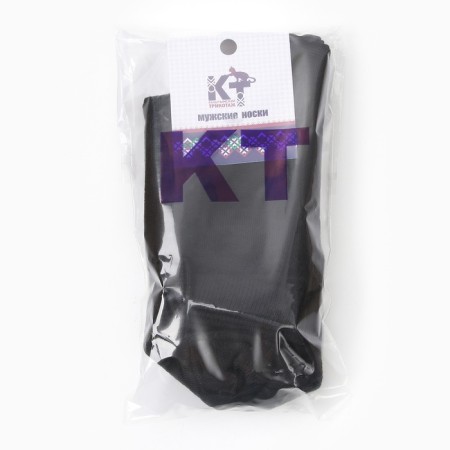 A set of men's socks (3 pairs), black color, rr 25-4