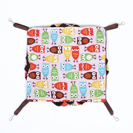 Gamak "suspension" for rodents 23*23 cm, calico, fleece, owl-2
