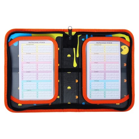 Penal 1 section, 140 x 200 x 40 mm, 2 folding strips, fabric, Hatber "Old Gamer" Black/Yellow NPK_74290-3