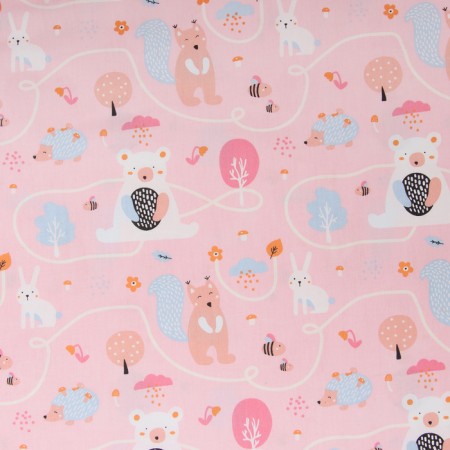 Lovelife bedding set "Forest residents" 112*143 cm, 60*120+20 cm, 40*60 cm, satin, 100% cotton-2