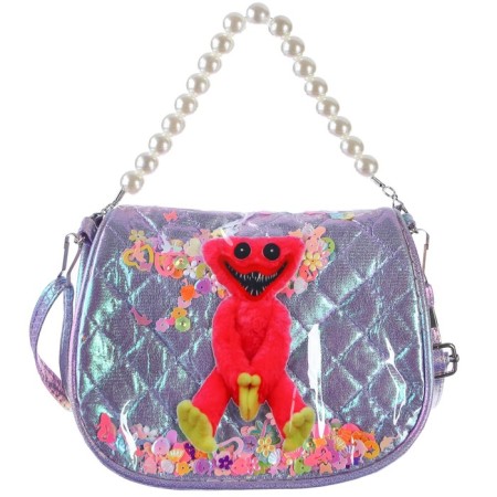 Children's bag on the valve, 6x12x16 cm, adjustable belt, purple mix-9