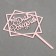 Topper "Happy Birthday", acrylic, pale pink color