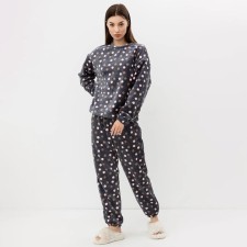 Home female set (jumper, trousers), gray color, size 44