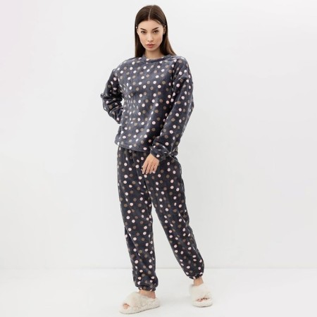 Home female set (jumper, trousers), gray color, size 44