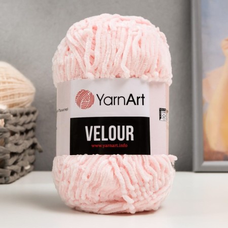 Yarn "Velour" 100% micropoliester 170m/100g (866 bl. Pink)-4