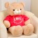 Soft toy "Bear" in a jacket, 95 cm, brown color