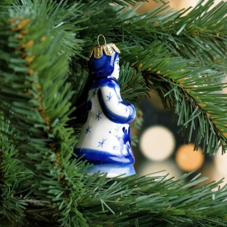 Souvenir on the tree "Snow Maiden", 9 cm, gzhel-1