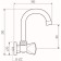 Kitchen mixer "RMS" SL119-362, wall, two-wound, zinc, chrome