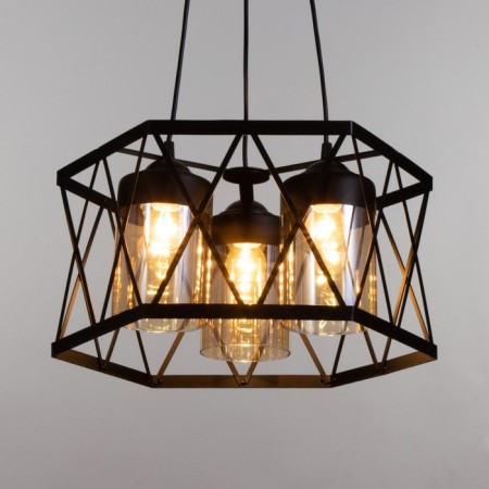 Chandelier 2622/3 E27 40W Black 40x40x21-121 cm BayerLux-2