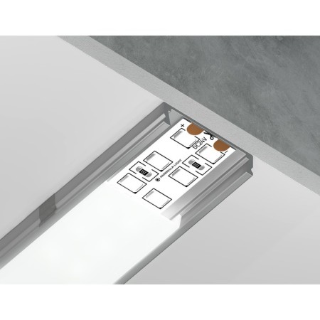 Profile aluminum overhead ambrella Illumination alum Profile, GP1800AL, 2000x6x23.8 mm, silver color, matte divet