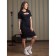 Women's dress "Three hearts", size 50, black color