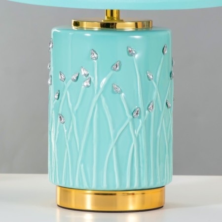 AMELIA table lamp E14 40W azure 24x24x37 cm Risalux-4