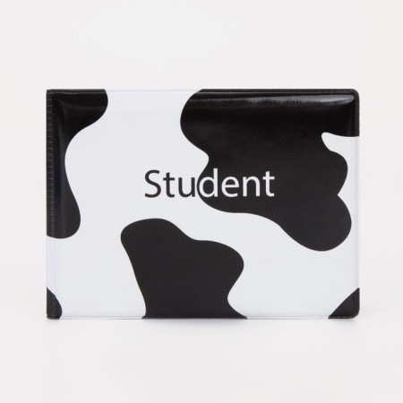 Cover for a student ticket, white/black color