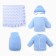 A set for a newborn 5 items, the color is blue, height is 56-62 cm