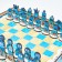 Chess children's tables large "sea", 30.5 x 32 cm, king H-6.5 cm, pawns-4.5 cm