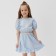 A set for a girl (top, skirt) KAFTAN, size 32 (110-116 cm), blue color
