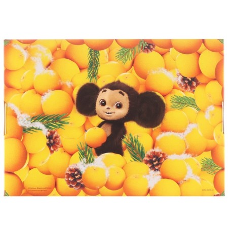 Gift box "Happy New Year!", Cheburashka and oranges, 21x15x5 cm-5