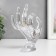 Souvenir polystone stand for jewelry "Hand" transparent 16.5x8 cm