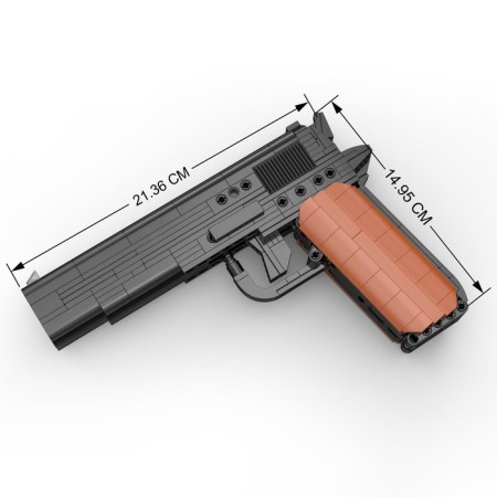 Designer Weapon Techno Pistol, 332 parts, 6 bullets, shoots-1