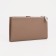 Women's wallet on the button, beige color