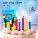 Set of candles for the cake "Happy Birthday", 8 pieces, blue tractor