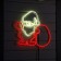 Neon figure "Santa Claus with gifts", 70 × 85 cm, 560 LED, 220 V, Green glow