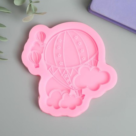 Mold Silicon "Air balloons in the clouds" 0.5x8.5x10 cm