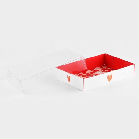 Confectionery packaging, boxing box with PVC lid, "Happiness nearby", 17 x 12 x 3 cm-2