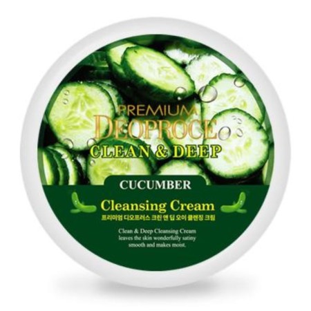 Facial cream cleansing with cucumber extract Premium Deoproce Clean & Deep 300 grams