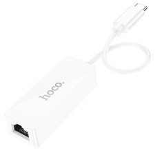 Adapter Hoco UA22, Type -C - Ethernet (100 MB), 15 cm, white