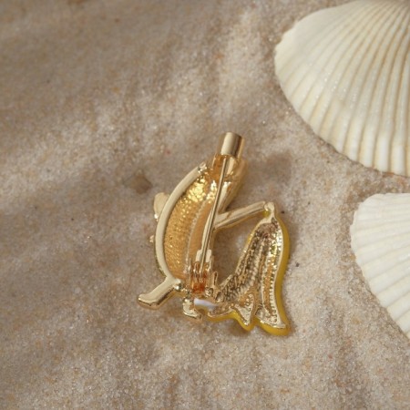 Brooch "Banana" without a peel, yellow color in gold-2