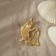 Brooch "Banana" without a peel, yellow color in gold