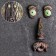 Suspended decor "face wood with a mustache" 26x10x3cm