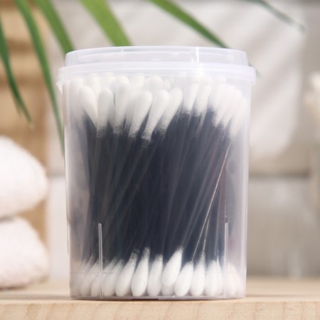 Cotton sticks Soft Care Black & White, bank, 100 pcs.-2