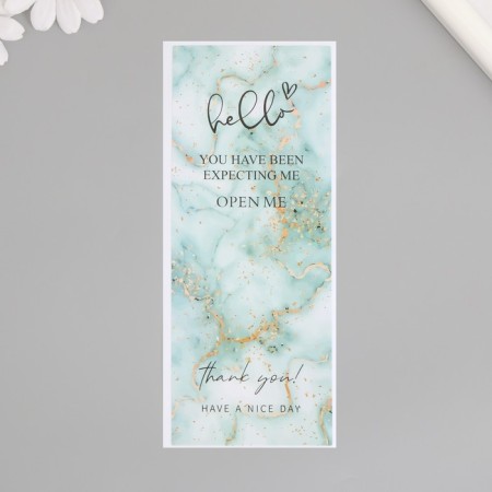 Sticker Paper Gratitude "Blue Marble with Scraps" set of 50 pcs 15x6 cm-1