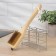 Grill brush, 28 × 6 × 1.6 cm, beech, brass pile, 77 bundles, stainless steel scraper